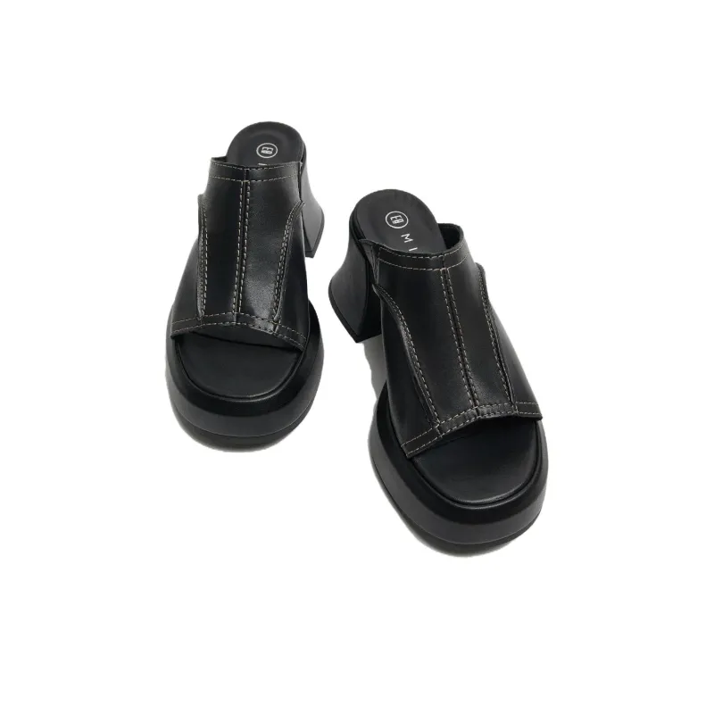 MIISTA Slide Slippers Women's Black-2