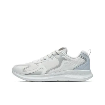 XTEP Cushioned Anti Slip And Wear Resistant Lightweight Low Top Running Shoes Men's White Gray