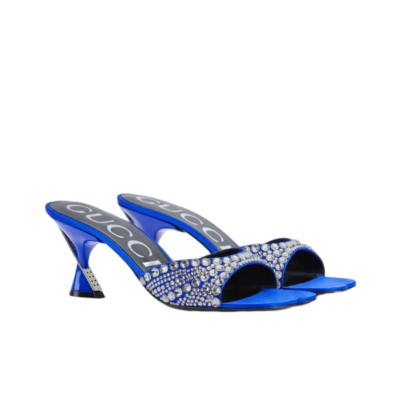 GUCCI Slide Slippers Women's Blue-1