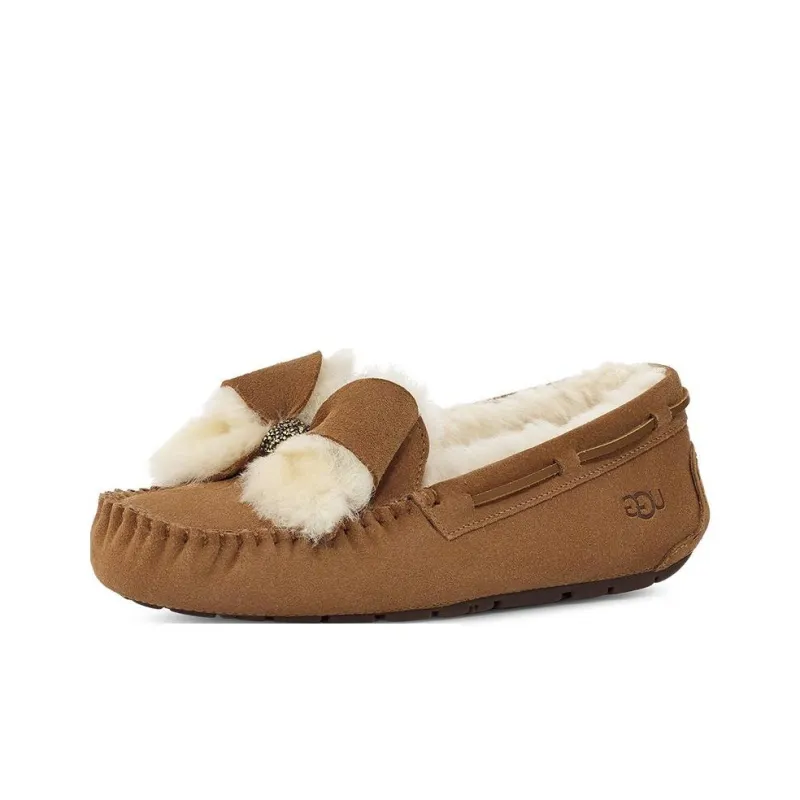 UGG Dakota Fur Bow 'Chestnut' Women's-1