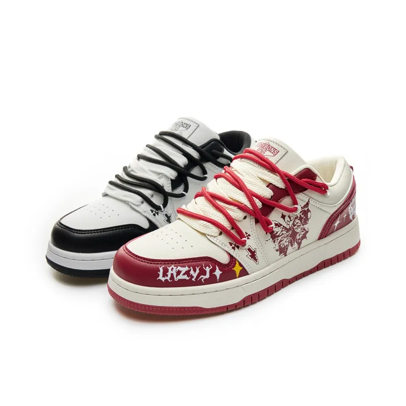 LAZY BONS Abrasion Resistant Breathable Low Top Skateboard Shoes Unisex-31