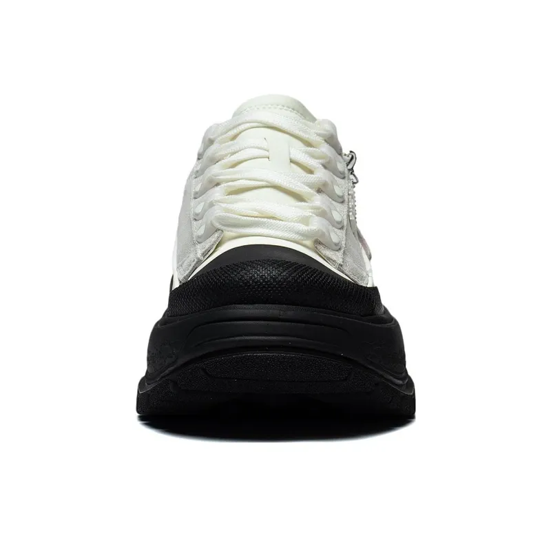LiNing Anti Slip Wear Resistant Low Top Sports Casual Shoes Women's White Black-4