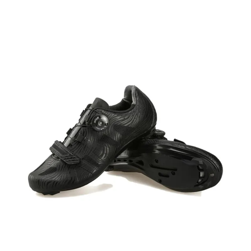SANTIC Coverage Wear Resistant Lightweight Breathable Slip Resistant Low Top Cycling Shoes Men's Black Nader-1
