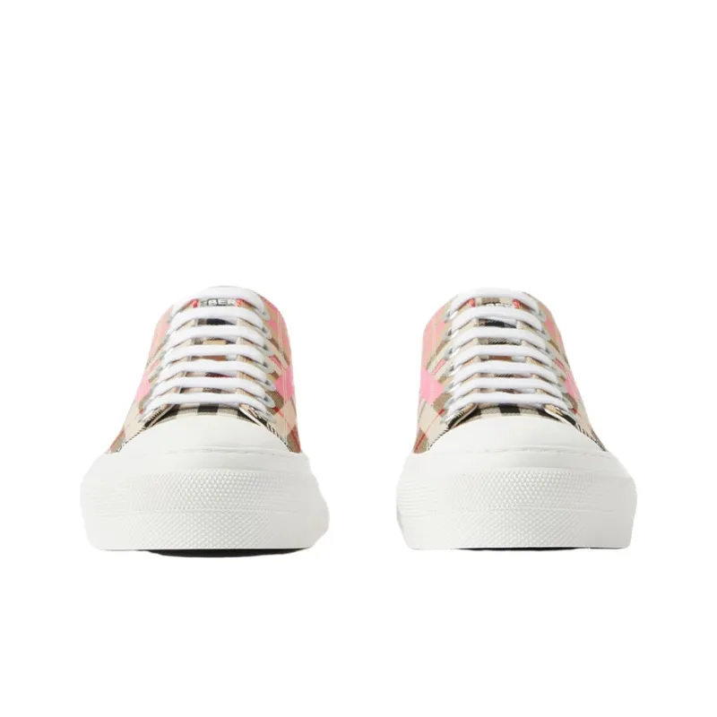 Burberry Low Top Skateboard Shoes Women's Pink-2