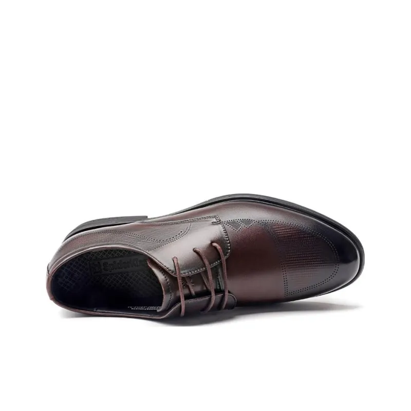 Spider King Dress Shoes Men Low Top Black/Brown Color-9