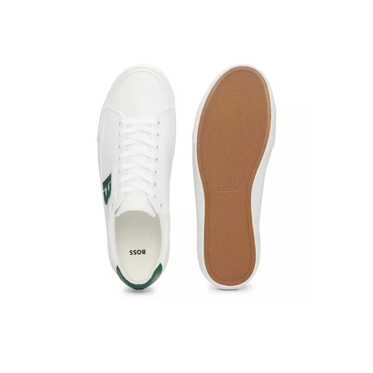 HUGO BOSS Low-Top Stylish Skateboarding Shoes Men's White Green-4