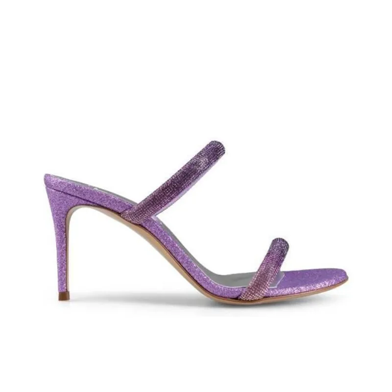Casadei Julia Hollywood 90mm Glitter Mules-1