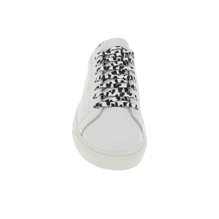 SAINT LAURENT Low Top Stylish Skateboarding Shoes Women's White Black-3