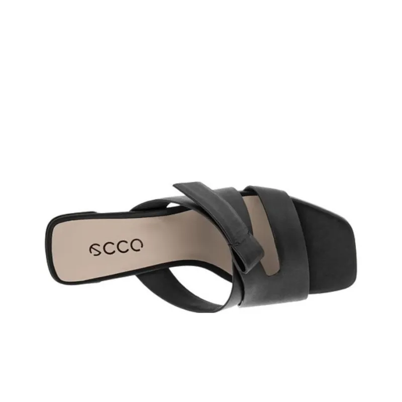 Ecco Rubber Sole Quiet Quick Dry Slide Slippers Women's Black-4