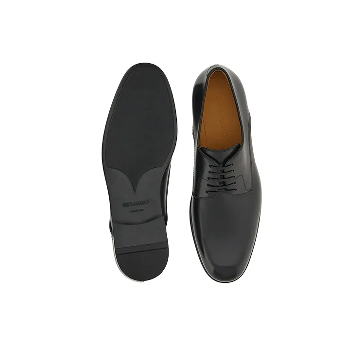 FERRAGAMO Lace-up Leather Derby Shoes-4