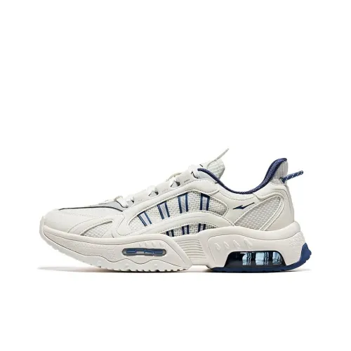Erke Cushioning Anti Slip And Wear Resistant Low Top Running Shoes Men's Microcrystal White Core Blue