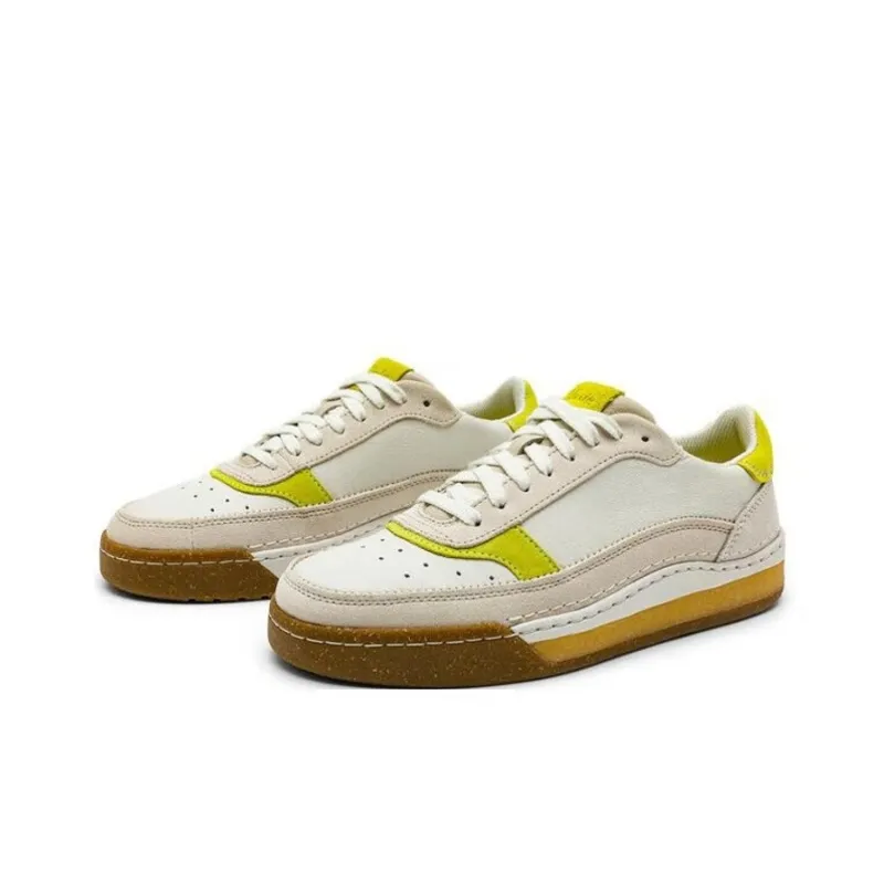 Clarks Stylish Skateboarding Shoes Men's White Yellow-2