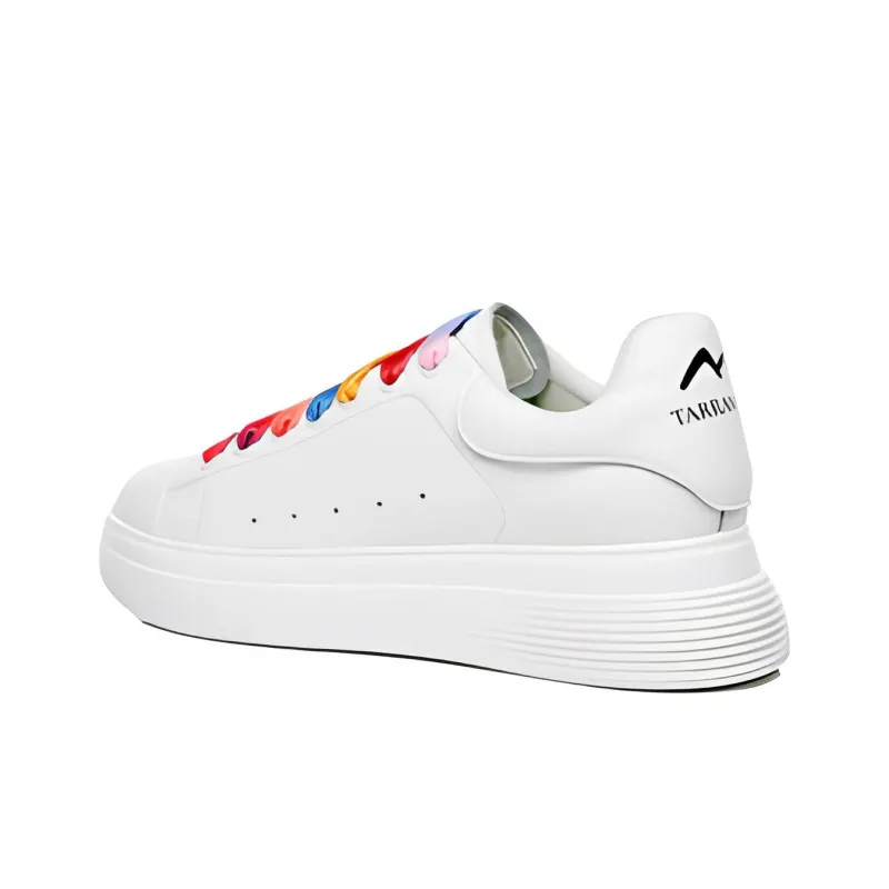 TARRAMARRA Stylish Skateboarding Shoes Women's Rainbow Shoelaces-3