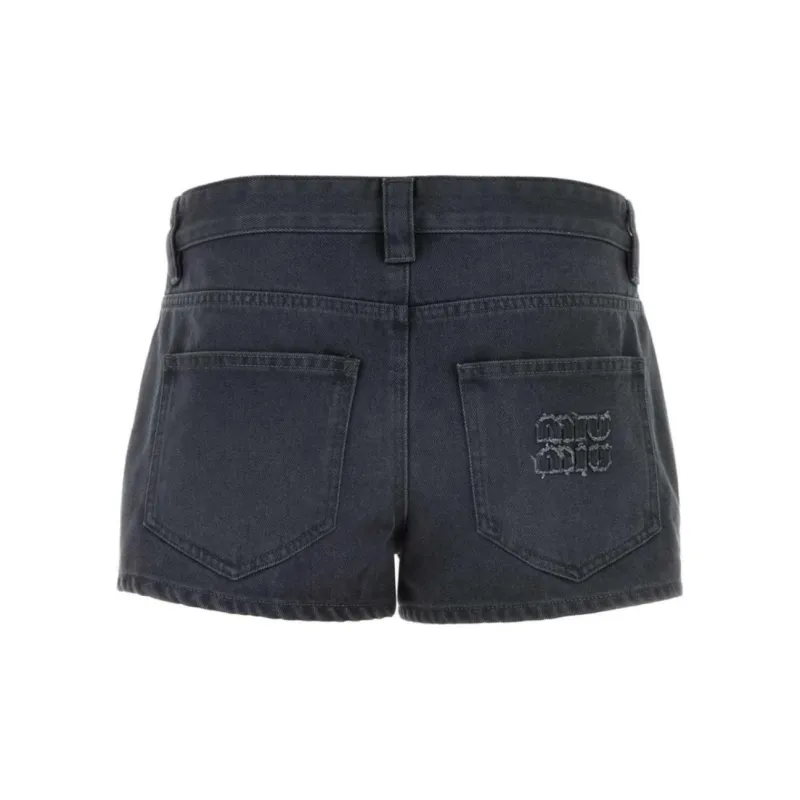 MIU MIU Logo Detailed Shorts-1