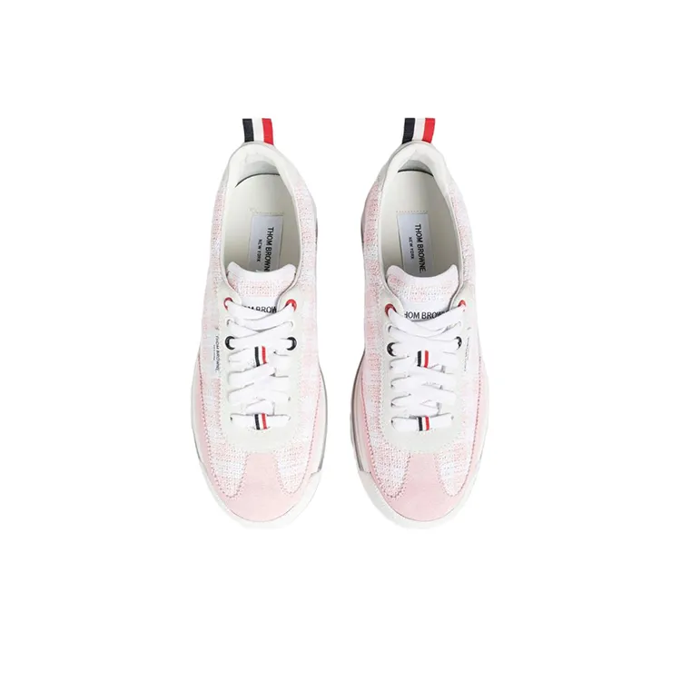 THOM BROWNE Gingham Lace-up Sneakers-3