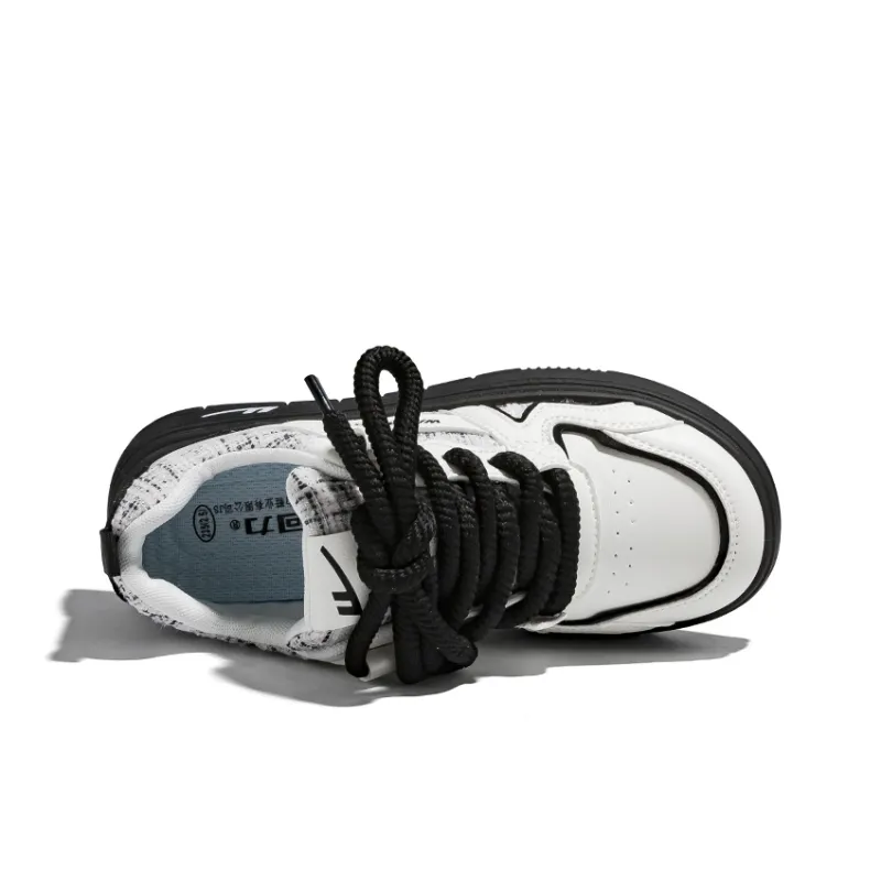 Warrior Non slip Lightweight Low Top Skateboard Shoes Women's White Black-2