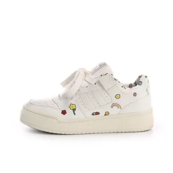 CHERRY&KALIKA Anti Slip Wear Resistant Low Top Skateboard Shoes Women's White