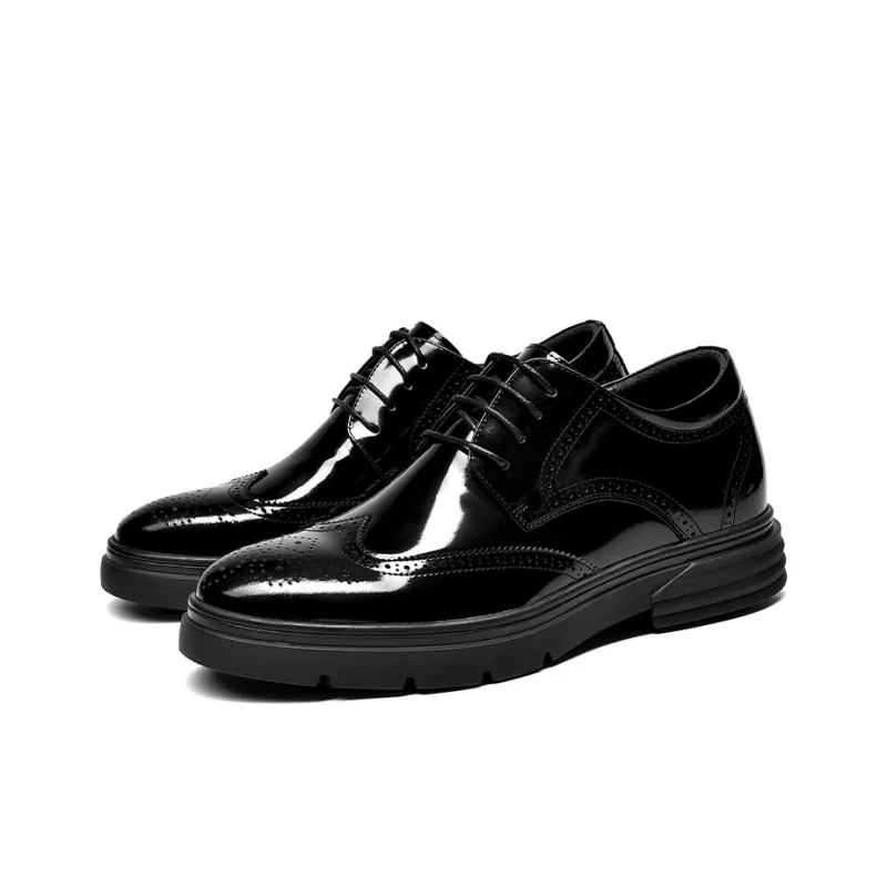 1M8 Men's Casual Shoes Men Low Top Black/Blue/Brown-5