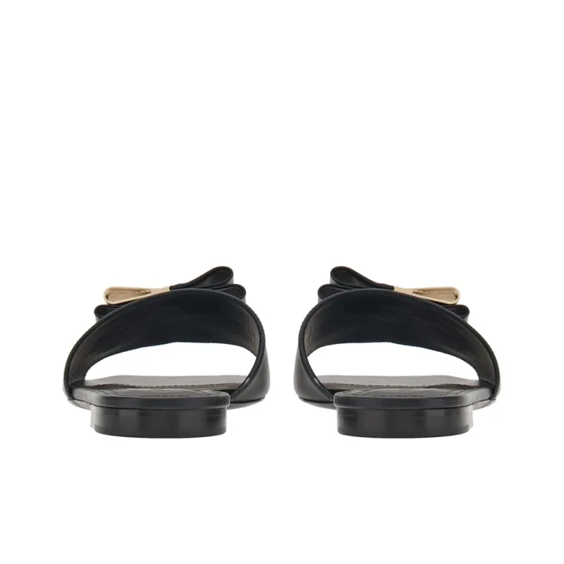 FERRAGAMO Double-bow Logo-engraved Slides-4