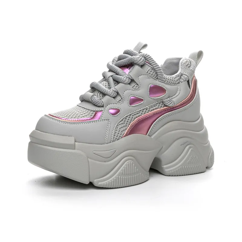 Shangjinni Low-Top Chunky Sneakers Women's-12
