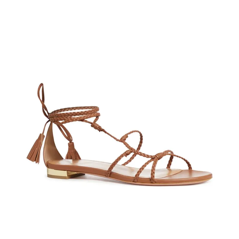 AQUAZZURA X Raquel Diniz Tassel-detail Strappy Sandals-2