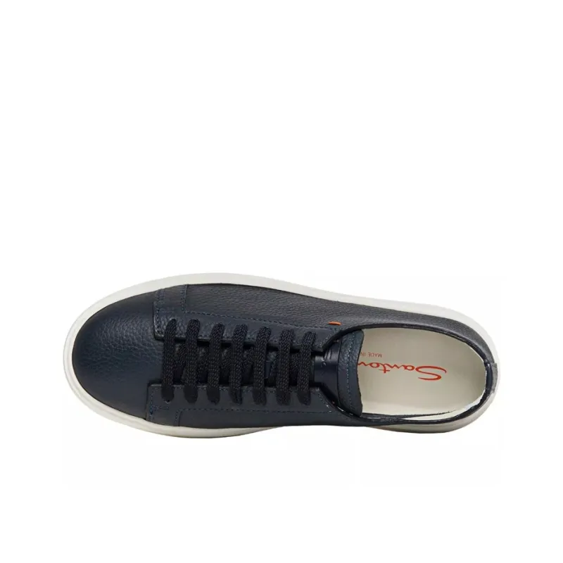 Santoni Round Toe Lace Up Sneakers-3
