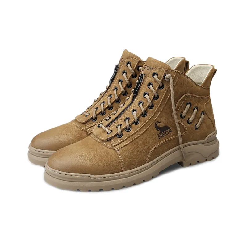 BECK Height Increasing Wear-Resistant Slip-Resistant High-Top Casual Shoes Unisex-2