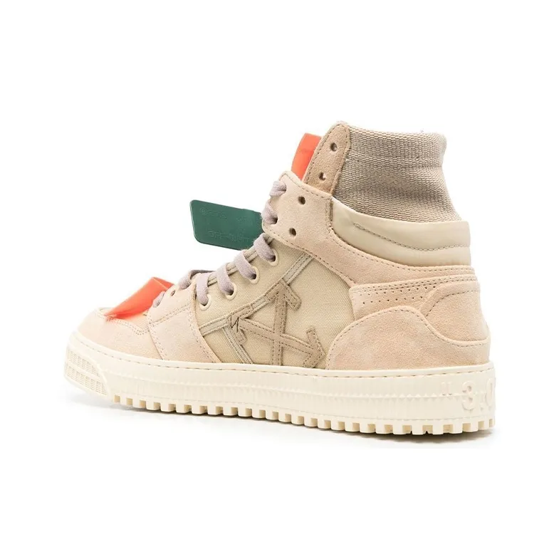OFF WHITE 3.0 Off Court High Top Sneakers Sand Suede-2