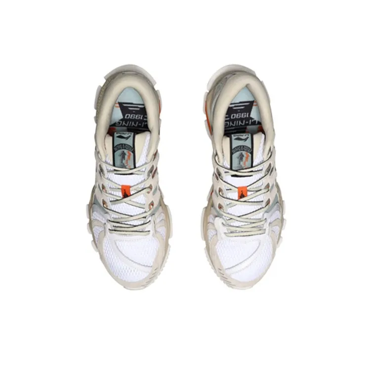 LiNing Furious Rider ACE Cushioning Impact-Resistant Low-Top Running Shoes Men's White-3