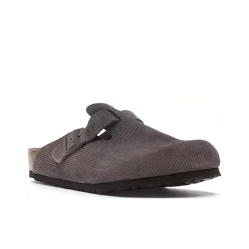 Birkenstock Boston Clogs Stussy Anthracite-2