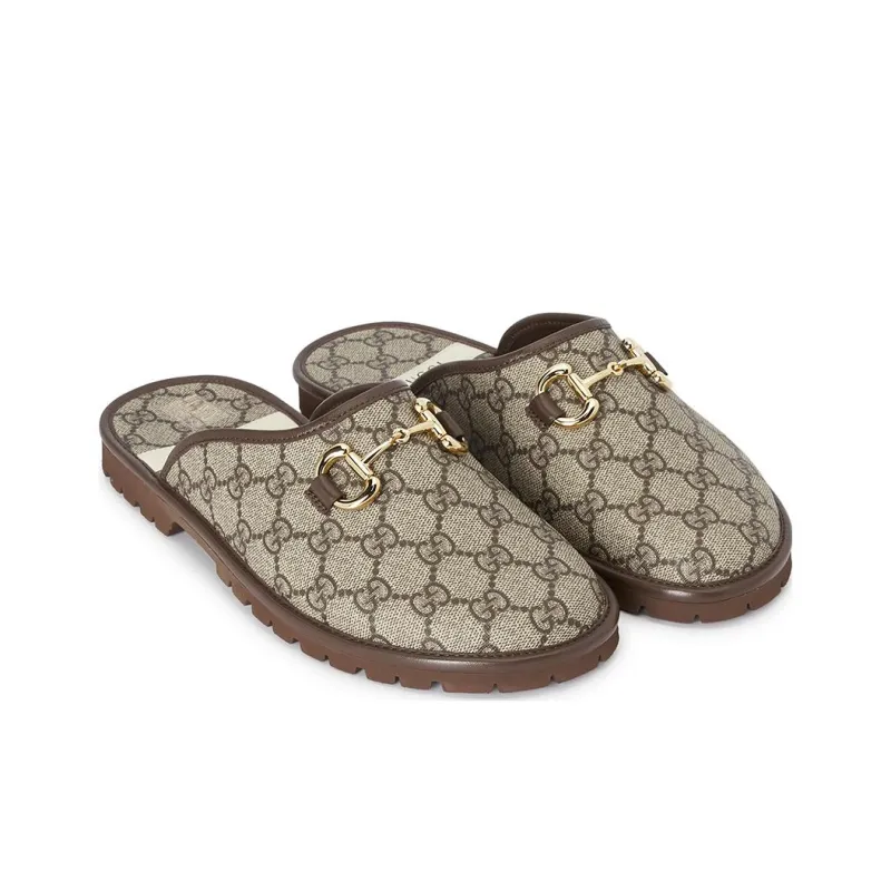 GUCCI Gg Slipper Beige Canvas-2