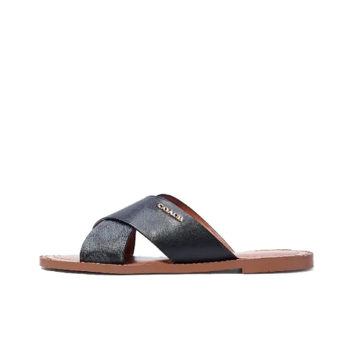 COACH Slide Slippers Women's Black