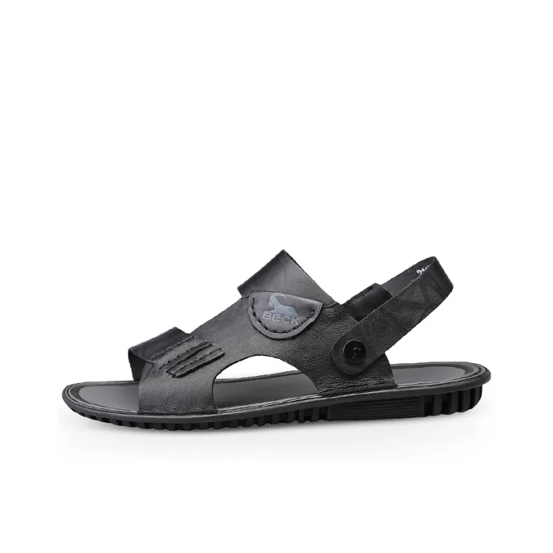 BECK Beach Sandals Men Black/Gray-0