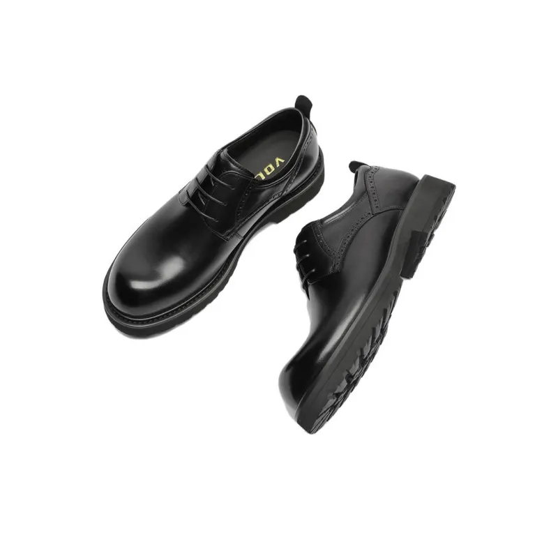 VOLO Big Head Leather Shoes Casual Shoes Men's Brown-6