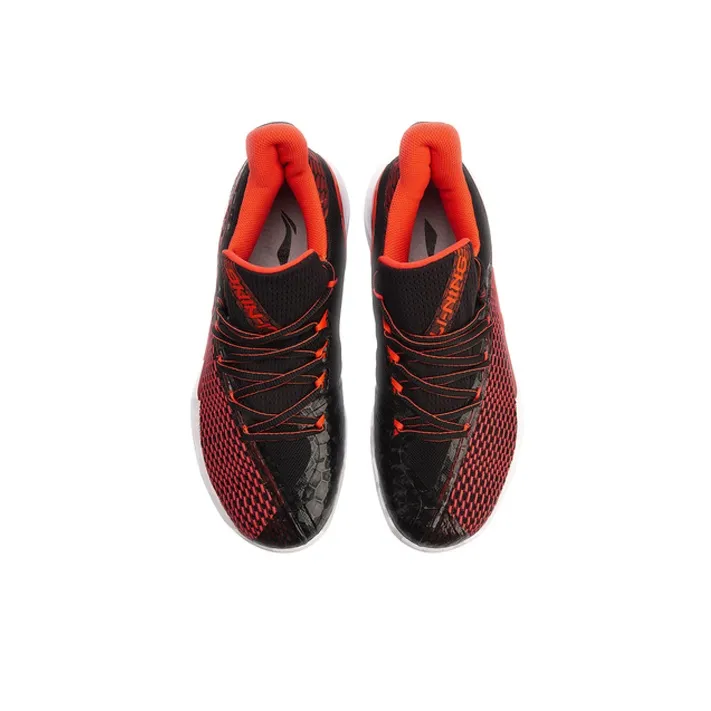 LiNing Low-Top Badminton Shoes Unisex Black Red-3