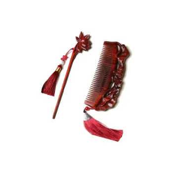 Finger Carpenter Red Rosewood Wooden Gift Comb Women's