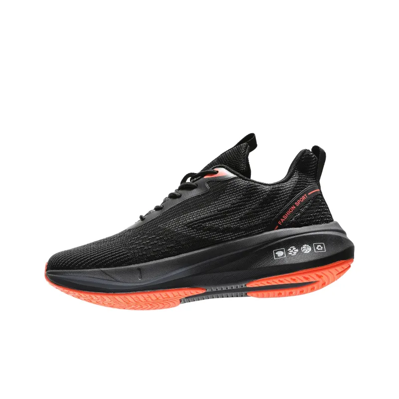 GERTOP Running Shoes Men Low Top Black Red, Black White, Blue, Gray, White-1