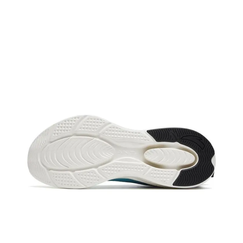 Anta Cushioning Rebound Low Top Running Shoes Men's White Black Blue-3