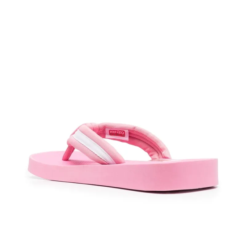 KENZO Logo-patch Striped Flip Flops-3
