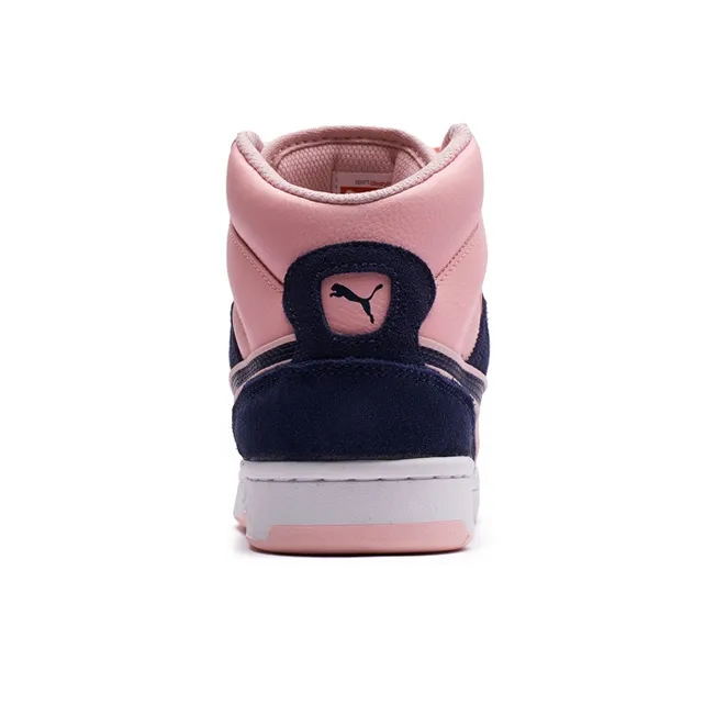 PUMA Rebound Street Skateboard Shoes Women's High-Top Purple/Pink-3