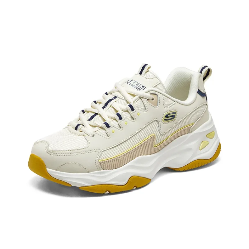 Skechers D'Lites 4.0 Shoes 'Beige Yellow'-2