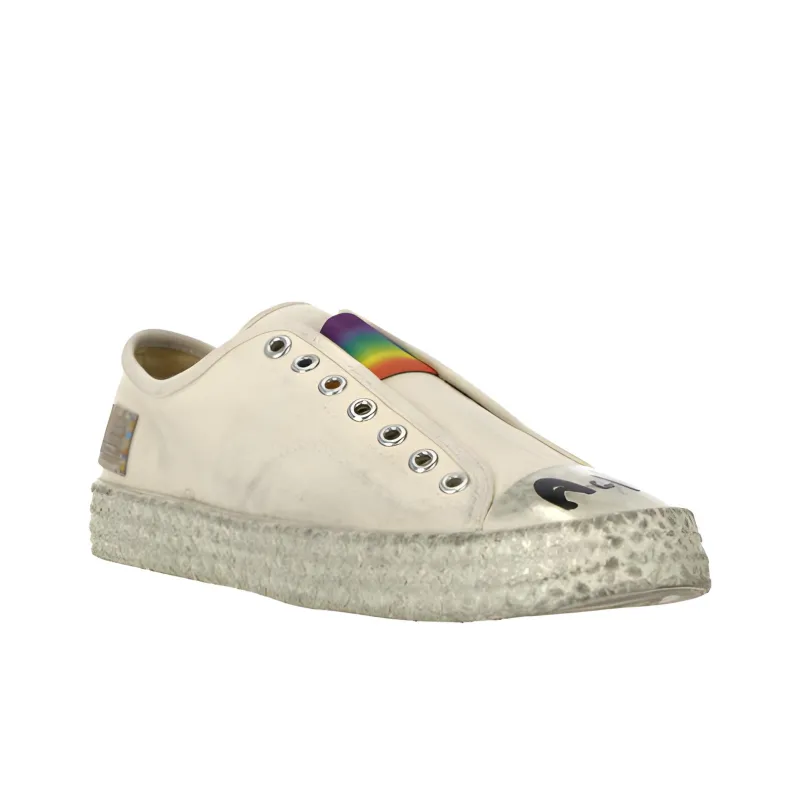 Acne Studios Low Top Casual Shoes Men's White Distressed Style-1