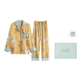 [Gift Box Set]Yellow Hollyhock Flower Women's Clothing Sets