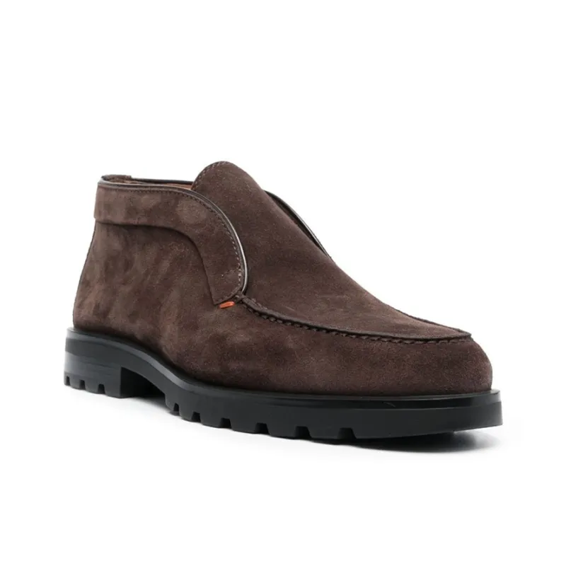 Santoni Almond Toe Slip On Loafers-2