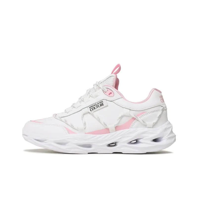 VERSACE JEANS Low Top Sports Casual Shoes Women's White Pink-0
