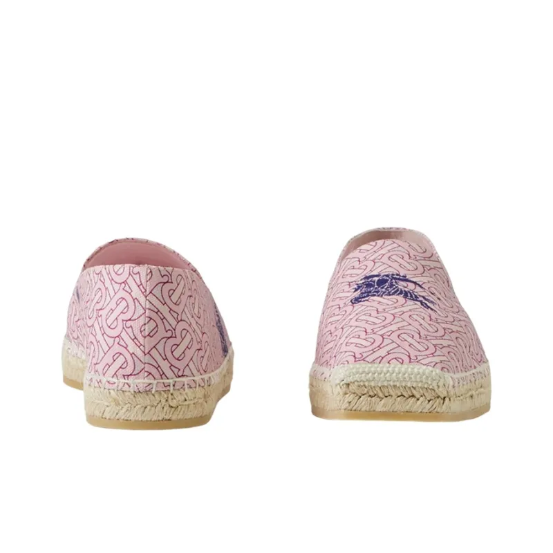 Burberry EKD Monogram Print Espadrilles Pink Women's-3