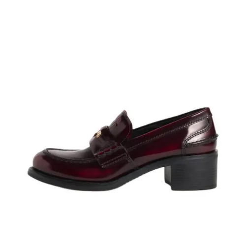 MIU MIU New Year Collection Loafers 5cm Women's Dark Red