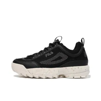 FILA Disruptor Cushioning Anti Slip Wear Resistant Breathability Low Top Casual Shoes Unisex Black