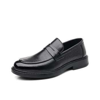 Shanpijiang Men's Casual Shoes Men Low Top Black/Tea Brown