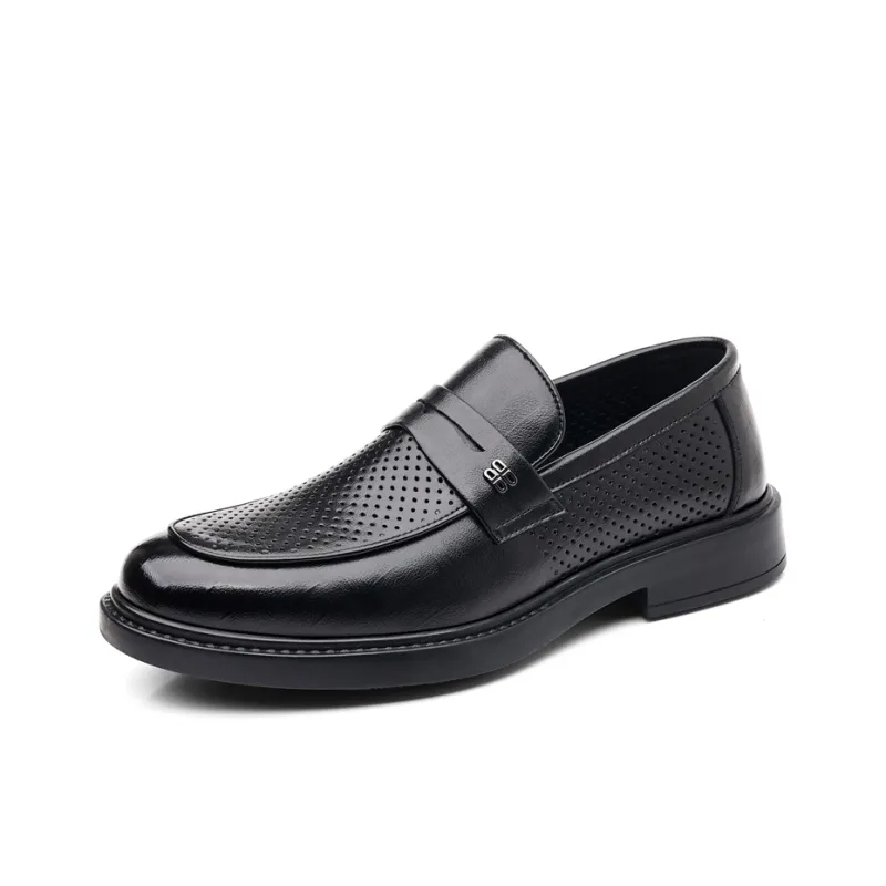 Shanpijiang Men's Casual Shoes Men Low Top Black/Tea Brown-0